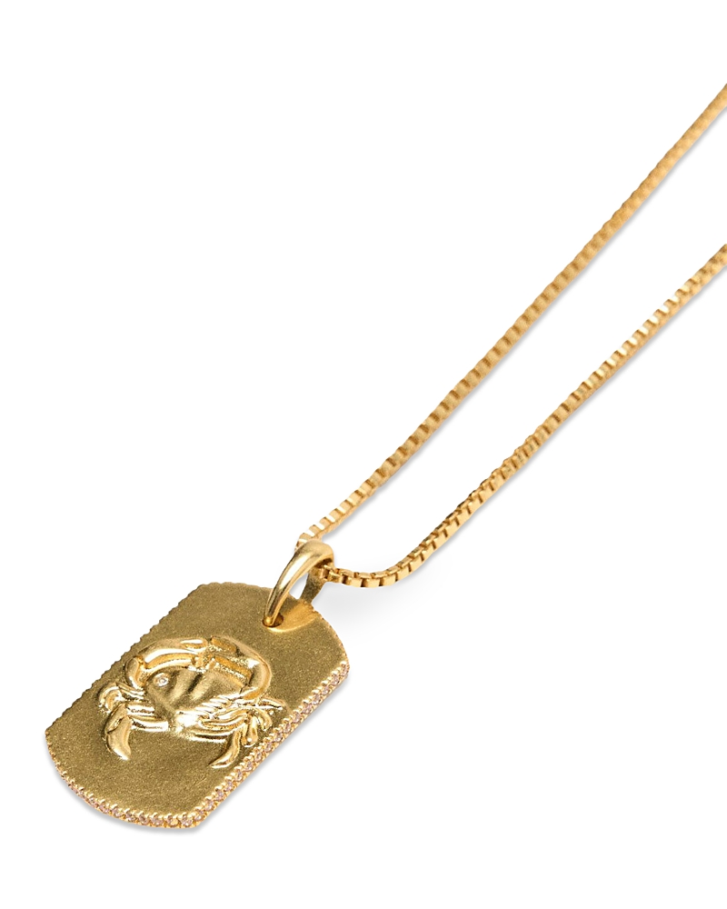 Maje Zodiac Dog Tag Pendant Necklace, 26.5 · OS