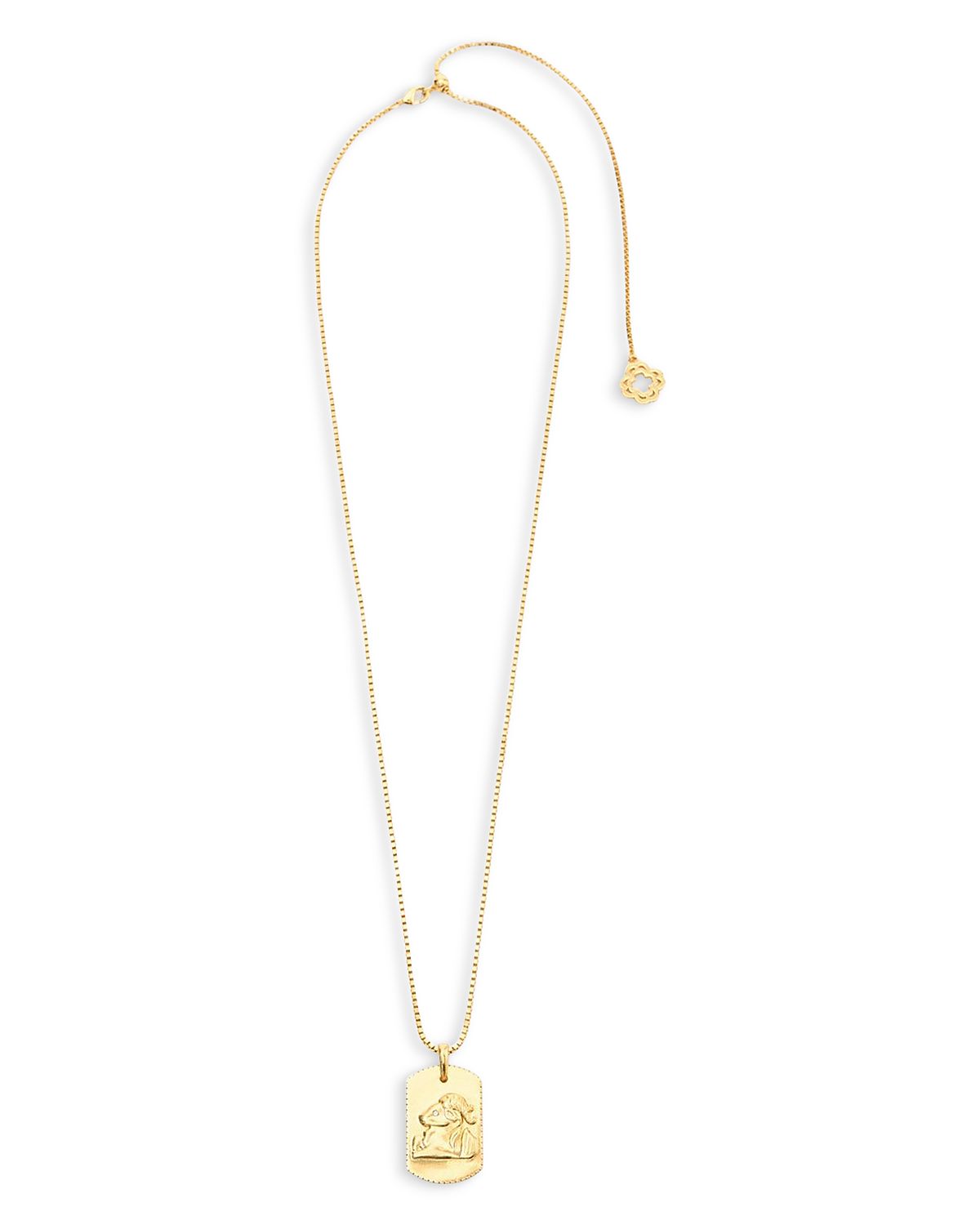 Maje Zodiac Dog Tag Pendant Necklace