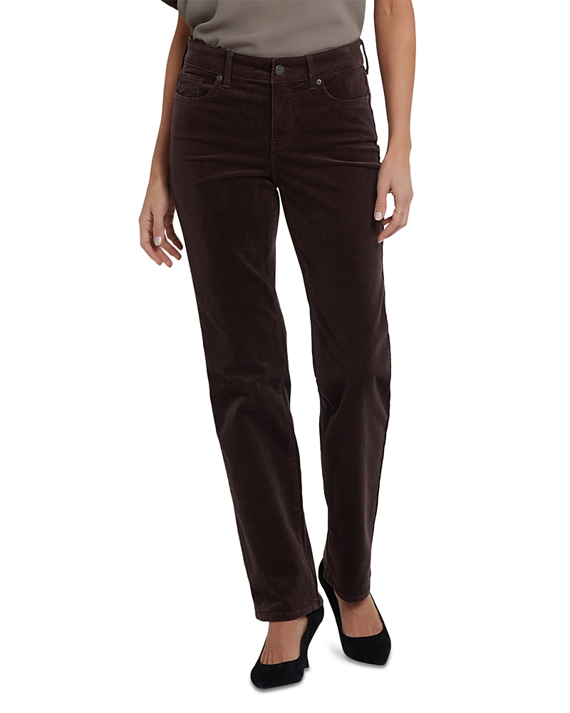 Nydj Njdj Marilyn Straight Corduroy Pants In Black