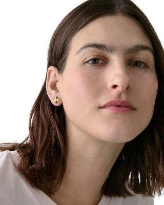 Spade Flower Stud Earrings