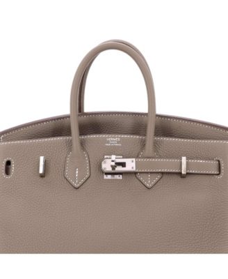 Birkin 25 Handbag Grey Togo with Palladium Hardware