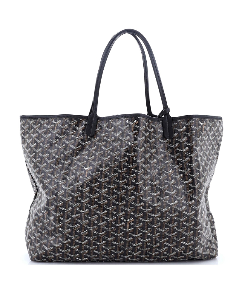 Pre-owned Pre-owned Goyard Goyard Gm Saint Louis Tote Coated Canvas In Black