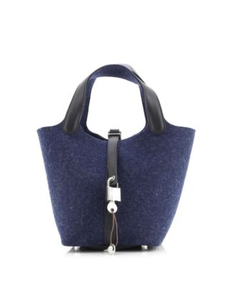 PM Picotin Lock Bag Felt with Leather