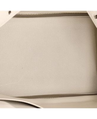 Birkin 30 Handbag Light Clemence with Palladium Hardware