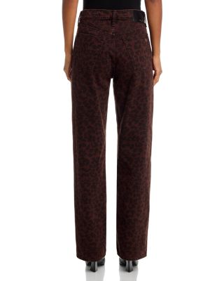 Shea High Rise Straight Leg Jeans in Leopard