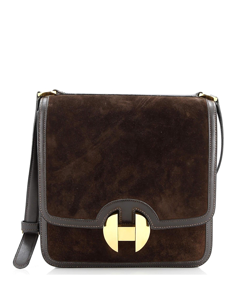 Pre-owned Pre-owned Hermes Hermes 20 02 Shoulder Bag Doblis Suede With Evercalf In Brown