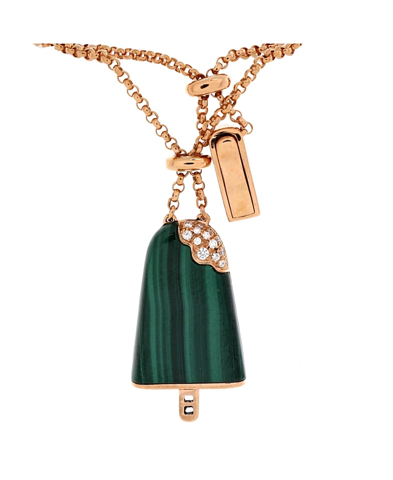 Pre-owned Pre-owned Bvlgari Bvlgari Gelati Bracelet 18k Rose Gold With Malachite And Diamonds