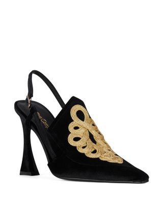 Women&#39;s Huzzah Embroidered Slingback Pumps