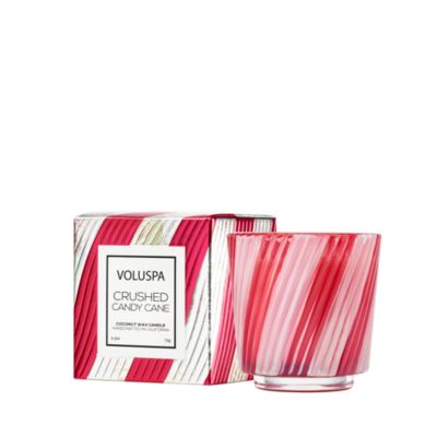 Crushed Candy Cane Petite Pedestal Candle 2.5 oz.