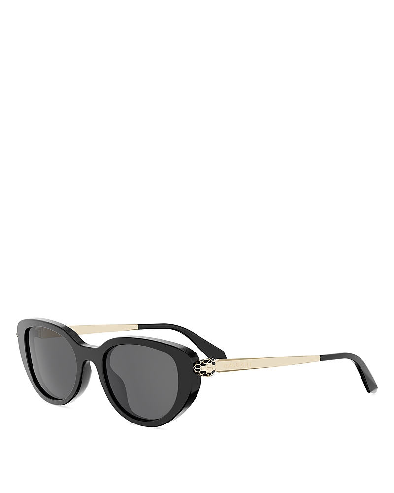 Bvlgari Serpenti Forever Oval Sunglasses, 50mm In Black