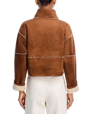 Kelly Reversible Faux Shearling Cropped Jacket