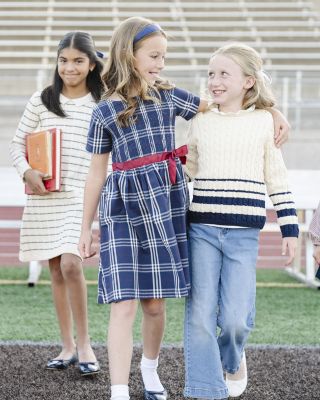 Girls&#39; Organic Smocked Short Sleeve Poplin Dress - Little Kid, Big Kid