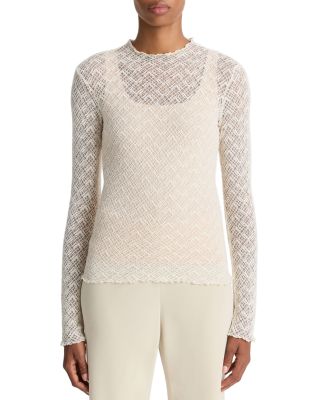 Mock Neck Lace Top