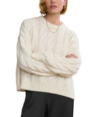 Serena Cable Knit Crewneck Sweater