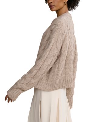 Serena Cable Knit Crewneck Sweater