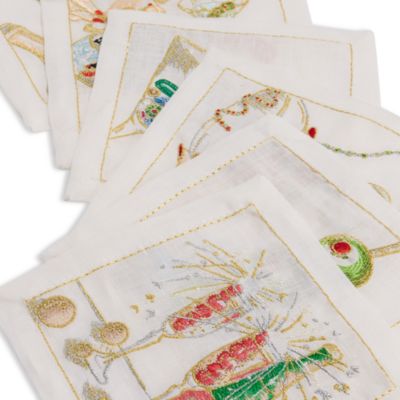 Gems &amp; Caviar Cocktail Napkins, Set of 6 - Exclusive