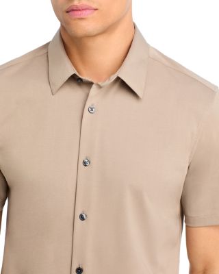 Irving Short-Sleeve Shirt in Structure Knit