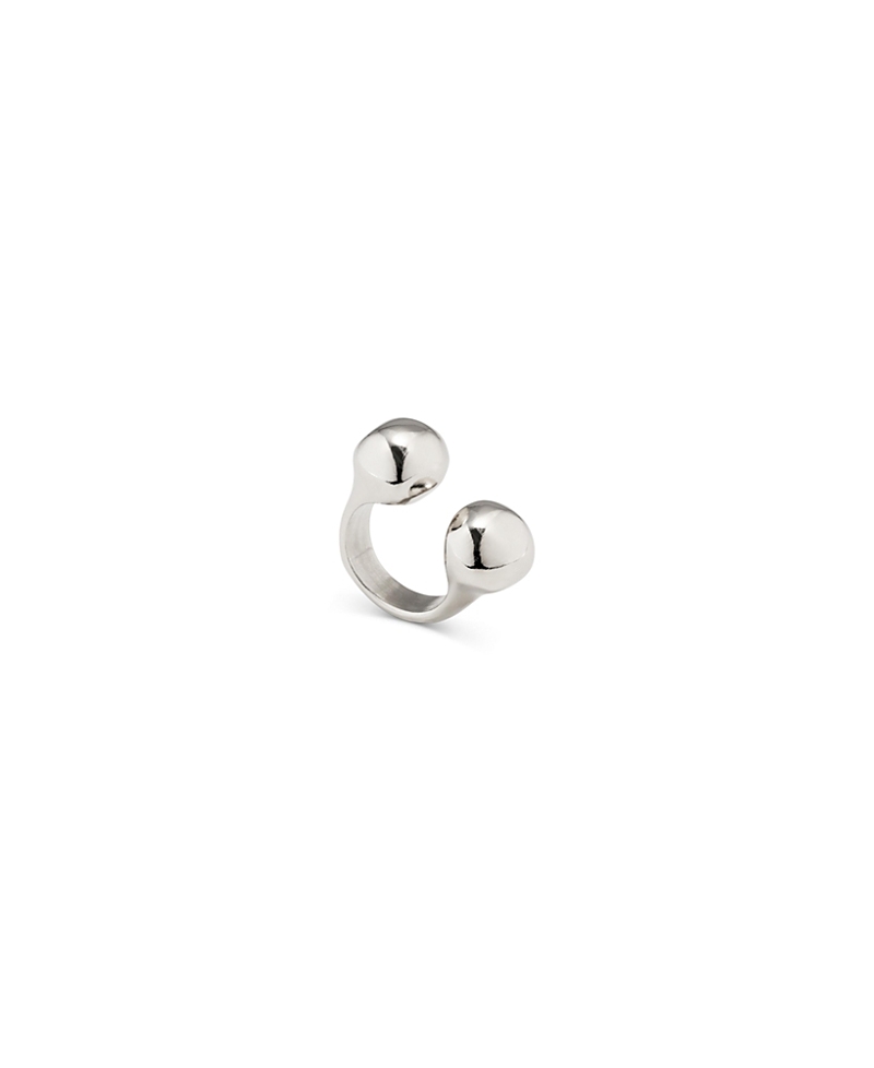 Unode50 Sterling Silver-plated Beads Ring In Burgundy