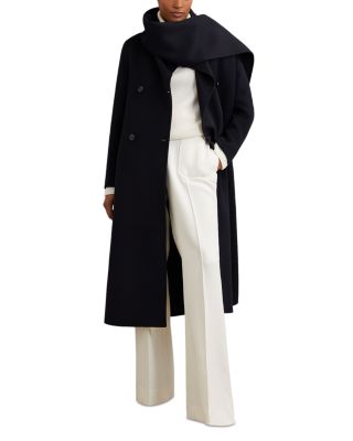 REISS - Wool Blend Long Scarf Blindseam Coat