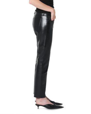 Cocktail Low Rise Leather Ankle Jeans in Detox