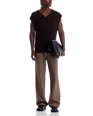 Ribbed V-Neck Sweater Vest