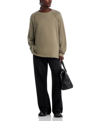 Distressed Crewneck Sweater