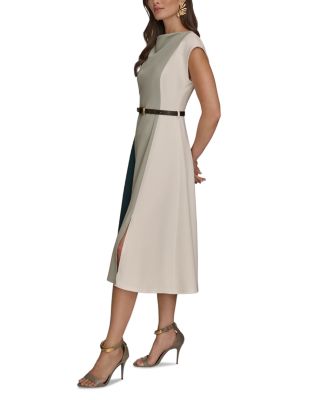 Color Block A Line Dress