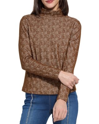Carter Textured Turtleneck Top