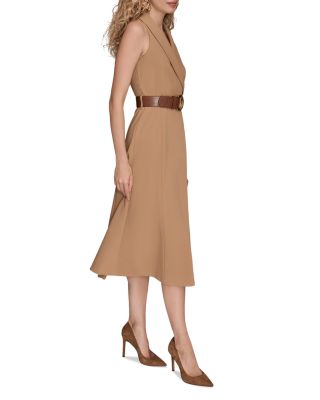 Sleeveless Belted Jacket Dress 