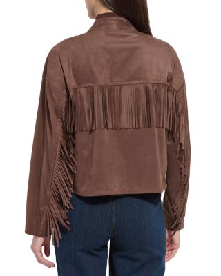 Candence Fringe Faux Suede Jacket