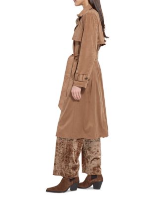 Agatha Faux Suede Trench Coat