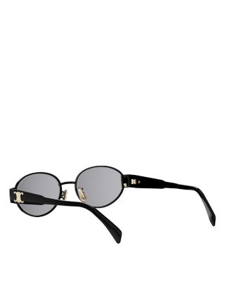 Metal Triomphe Oval Sunglasses, 54mm