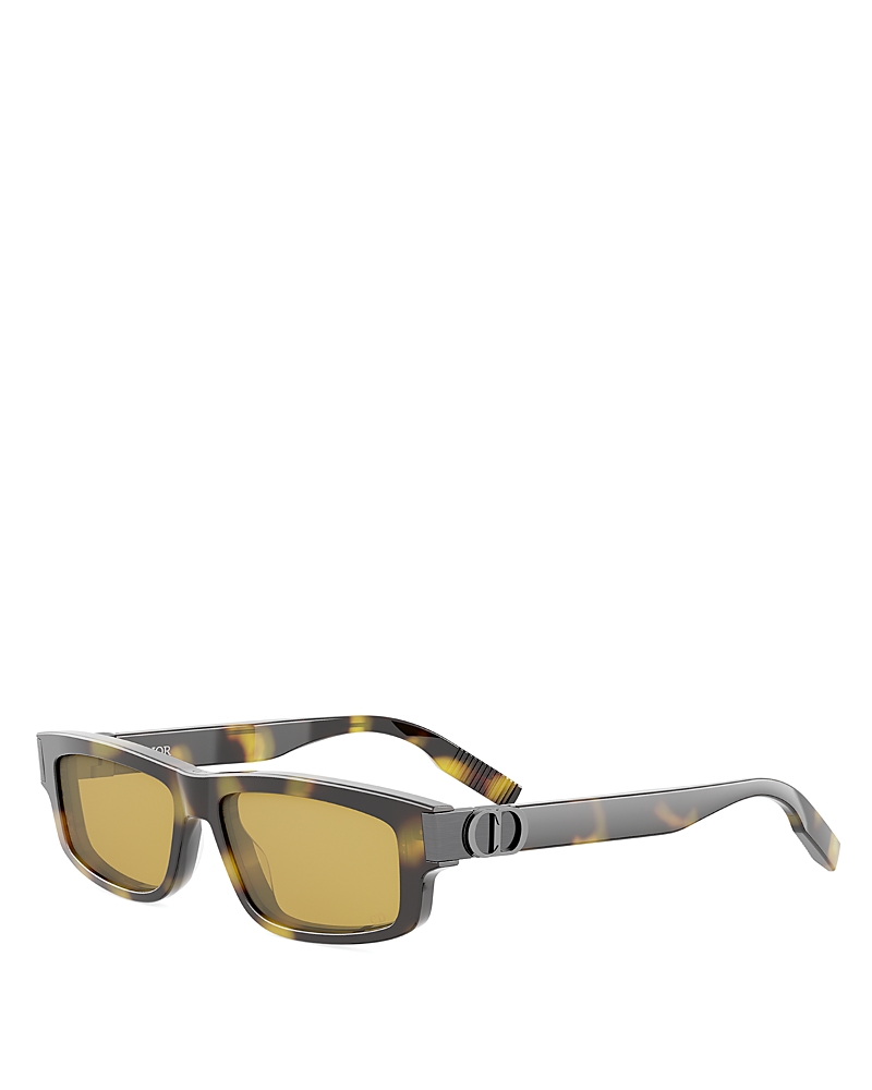 Dior Cd Icon Rectangle Sunglasses, 55mm In Brown