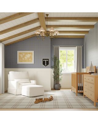 Crawford Pillowback Comfort Swivel Glider in Water Repellent & Stain Resistant Performance Fabric 