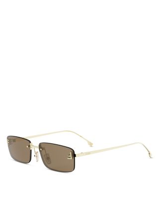 First Crystal Rectangular Sunglasses, 54mm