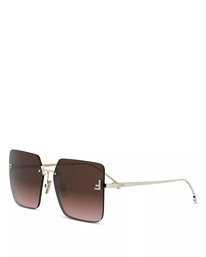 Fendi First Crystal Geometric Sunglasses, 59mm