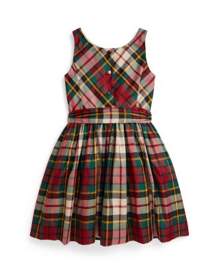 Girls' Plaid Taffeta Dress - Big Kid