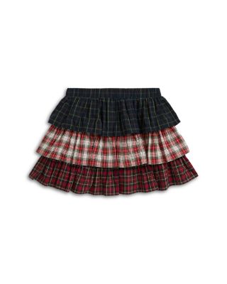 Girls' Plaid Tiered Poplin Skirt - Big Kid