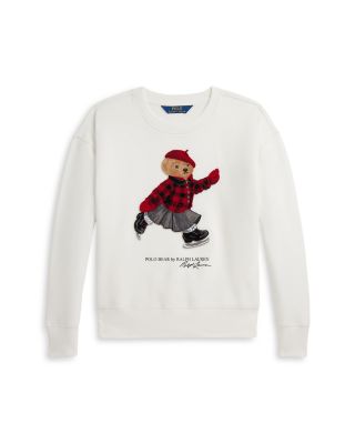 Girls&#39; Polo Bear Fleece Boxy Sweatshirt - Little Kid