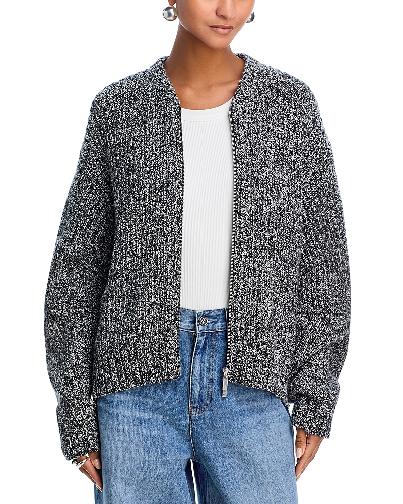 Helmut Lang Merida Wool Blend Cardigan In Blue