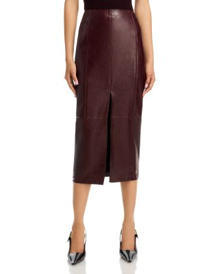 Valor of Venus Faux Leather Midi Skirt