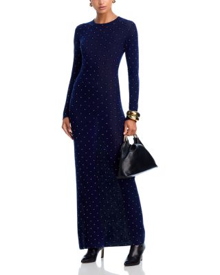Wool Studded Maxi Dress