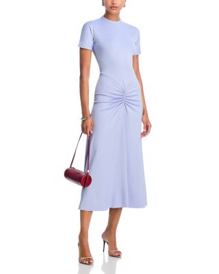 Gathered Waist Midi T-Shirt Dress