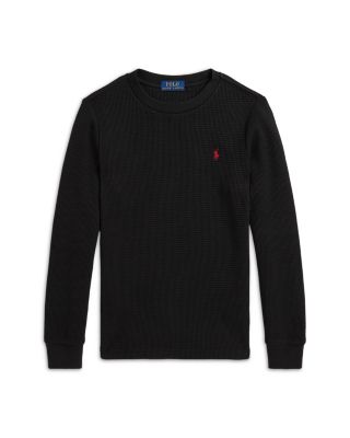 Boys' Waffle Knit Cotton Long Sleeve Tee - Big Kid, Little Kid