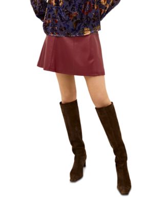 Crawford Faux Leather Mini Skirt