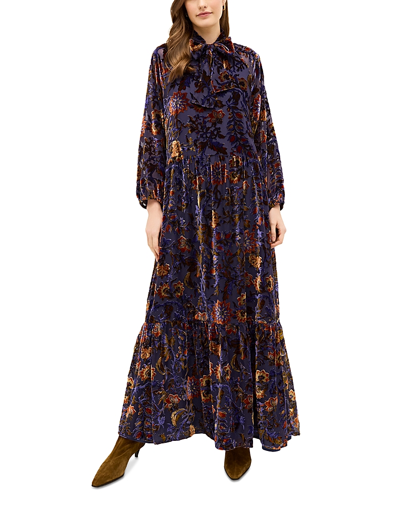 Marie Oliver Kris Velvet Embroidered Maxi Dress In Purple | ModeSens Marie Oliver Kris Velvet Embroidered Maxi Dress In Purple | ModeSens