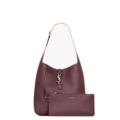 Le 5 A 7 Supple Large Shoulder Hobo Bag In Grained Leather