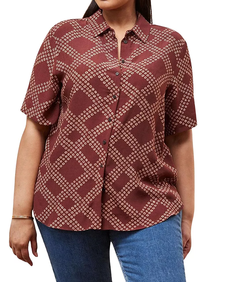 Live Unlimited Geo Print Short Sleeve Shirt