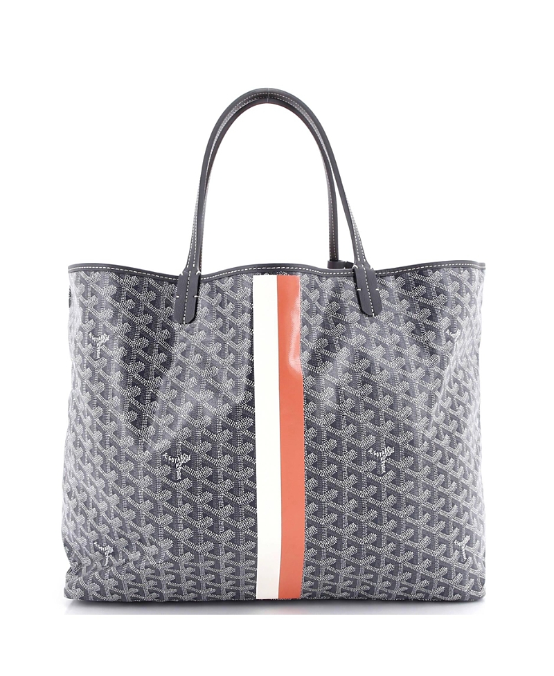 Pre-owned Pre-owned Goyard Goyard Gm Saint Louis Tote Printed Coated Canvas In Gray
