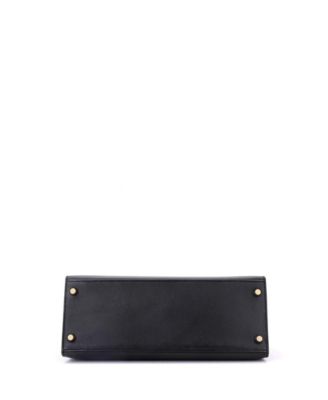 Kelly 28 Handbag Black Epsom with Gold Hardware